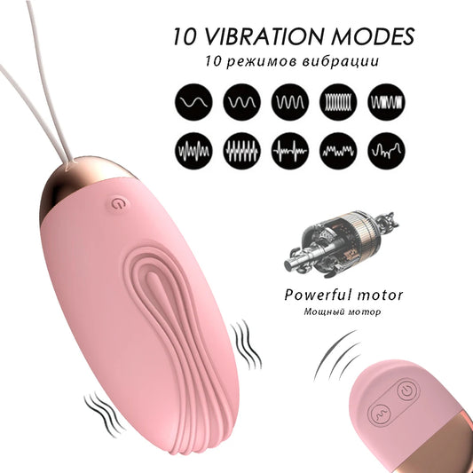 Jouets sexuels pour femme, télécommande sans fil, œuf vibrant 10 vitesses, stimulateur de clitoris, boule de massage vaginale, vibromasseurs point G