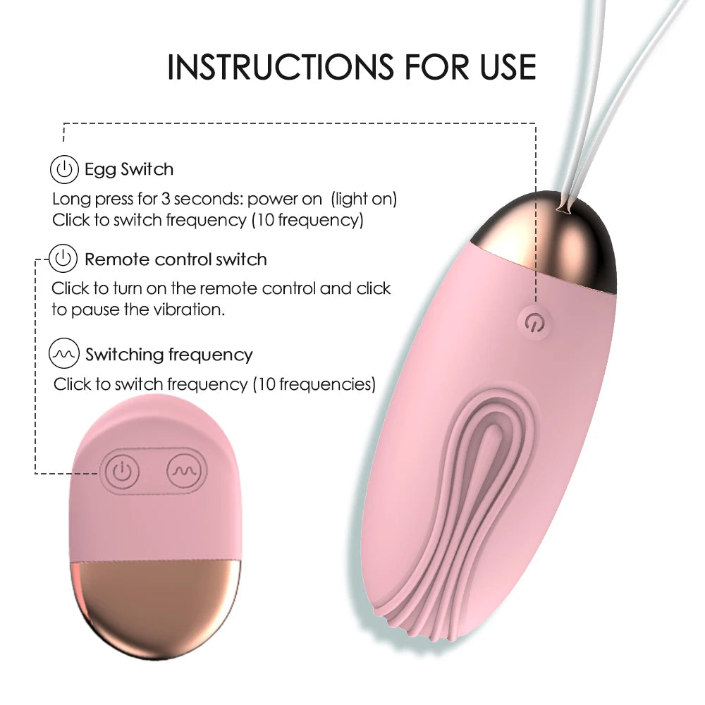 Jouets sexuels pour femme, télécommande sans fil, œuf vibrant 10 vitesses, stimulateur de clitoris, boule de massage vaginale, vibromasseurs point G