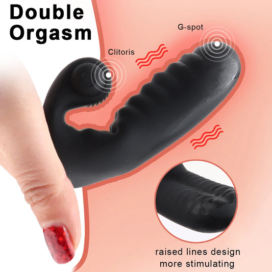 Jouets sexuels pour femmes, vibromasseur à 2 doigts, stimulateur de clitoris et de point G, masseur vaginal, orgasme, masturbateur lesbien, produits érotiques