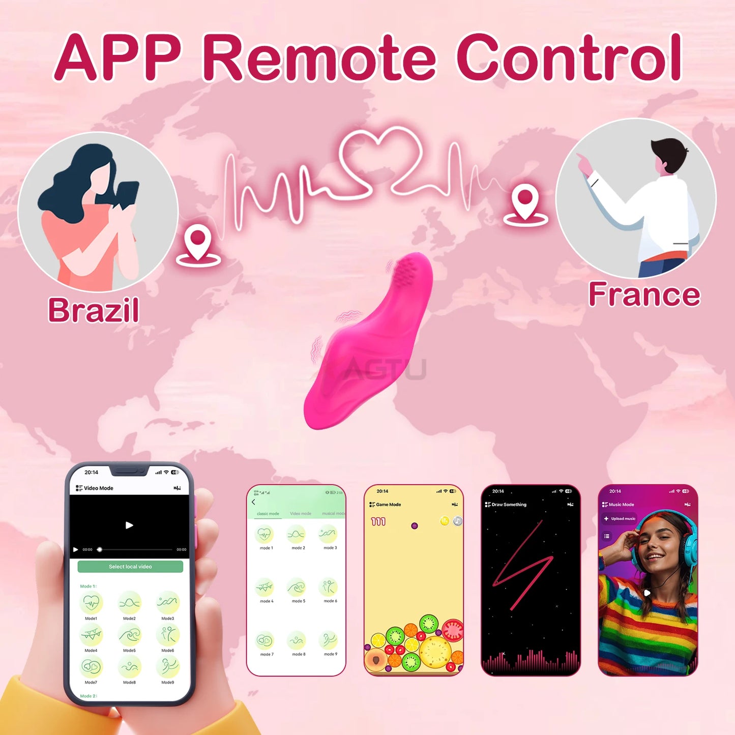 Stimulateur vibromasseur de poche