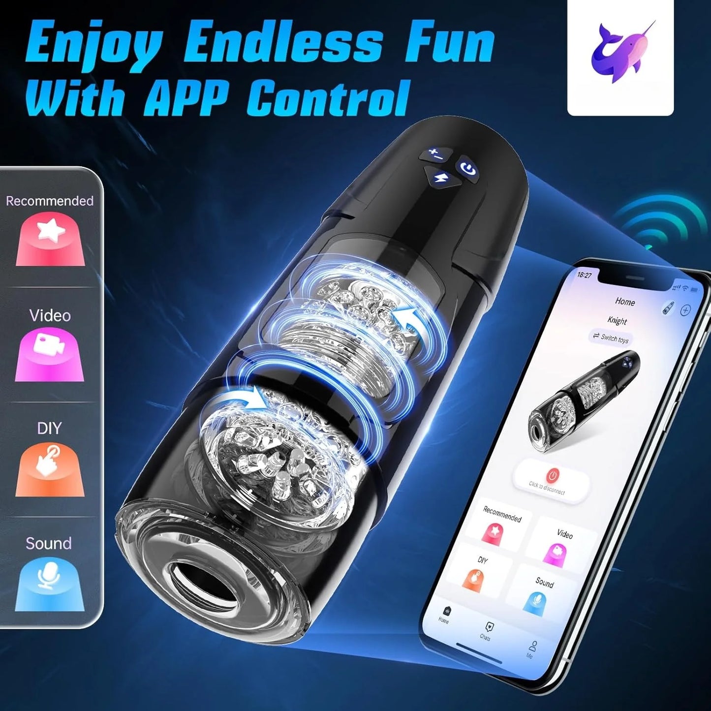 Sex Toys for Men Automatic Masturbator Electric Thrusting Rotating Masturbation Cup Pocket Pussy Sex Machines with Suction Cup