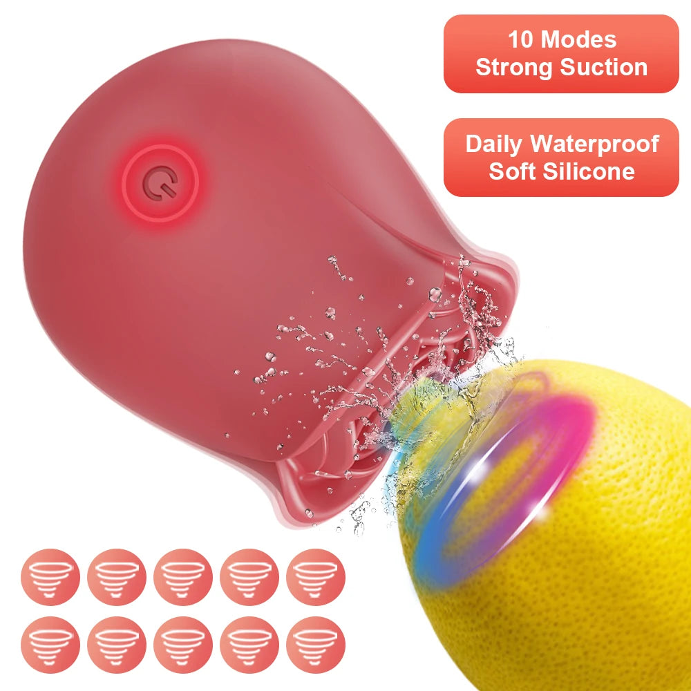 Sex Toys Rose-Sucking Vibrator for Women Oral Nipple Clitoris Sucker Clit Stimulator Massager Vibrating Female Adult Products