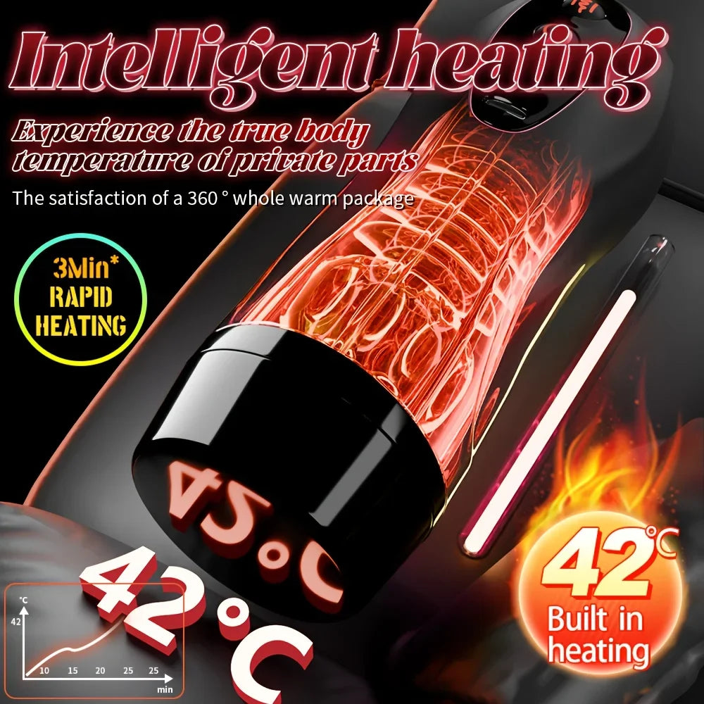 Jouets sexuels pour hommes, masturbateur masculin, ventouse, poussée, modes vibrants, pompe à pénis chauffante, masturbateur masculin, produits exotiques pour adultes