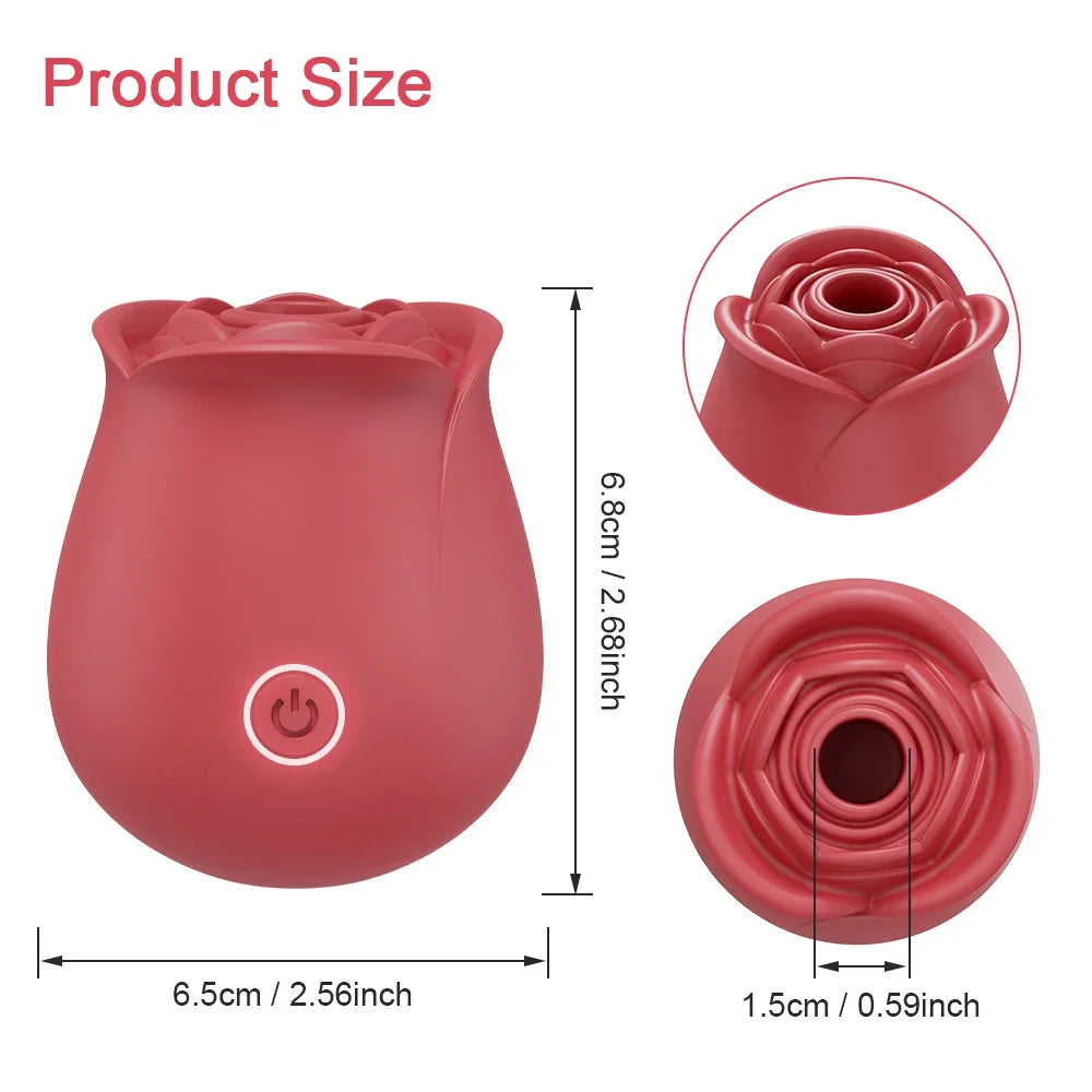 Sex Toys Rose-Sucking Vibrator for Women Oral Nipple Clitoris Sucker Clit Stimulator Massager Vibrating Female Adult Products