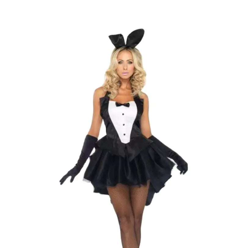 Halloween Sexy Women Bunny Girl Costume Nightclub Party Tuxedo Rabbit Girl swallow-tailed coat Cosplay Fancy Dress