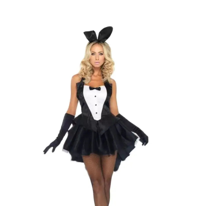 Halloween Sexy Women Bunny Girl Costume Nightclub Party Tuxedo Rabbit Girl swallow-tailed coat Cosplay Fancy Dress