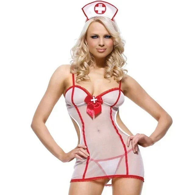 Women Sexy Babydoll Lenceria Sexi Erotic Dress Student Cosplay Uniform  Lingerie Costumes Sexy Underwear Nurse Uniform