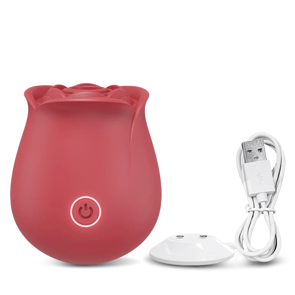 Sex Toys Rose-Sucking Vibrator for Women Oral Nipple Clitoris Sucker Clit Stimulator Massager Vibrating Female Adult Products
