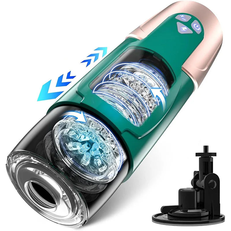 Sex Toys for Men Automatic Masturbator Electric Thrusting Rotating Masturbation Cup Pocket Pussy Sex Machines with Suction Cup
