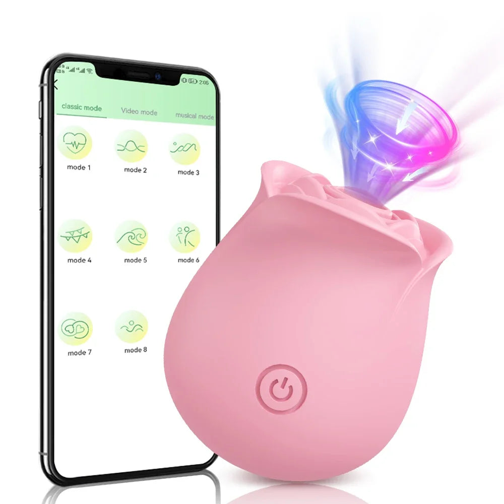 Sex Toys Rose-Sucking Vibrator for Women Oral Nipple Clitoris Sucker Clit Stimulator Massager Vibrating Female Adult Products