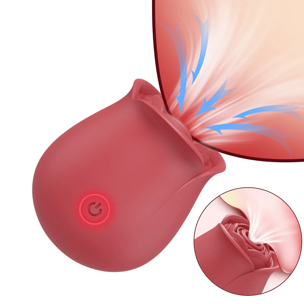 Sex Toys Rose-Sucking Vibrator for Women Oral Nipple Clitoris Sucker Clit Stimulator Massager Vibrating Female Adult Products